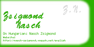 zsigmond nasch business card